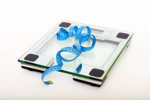 Weight scale and tap measure